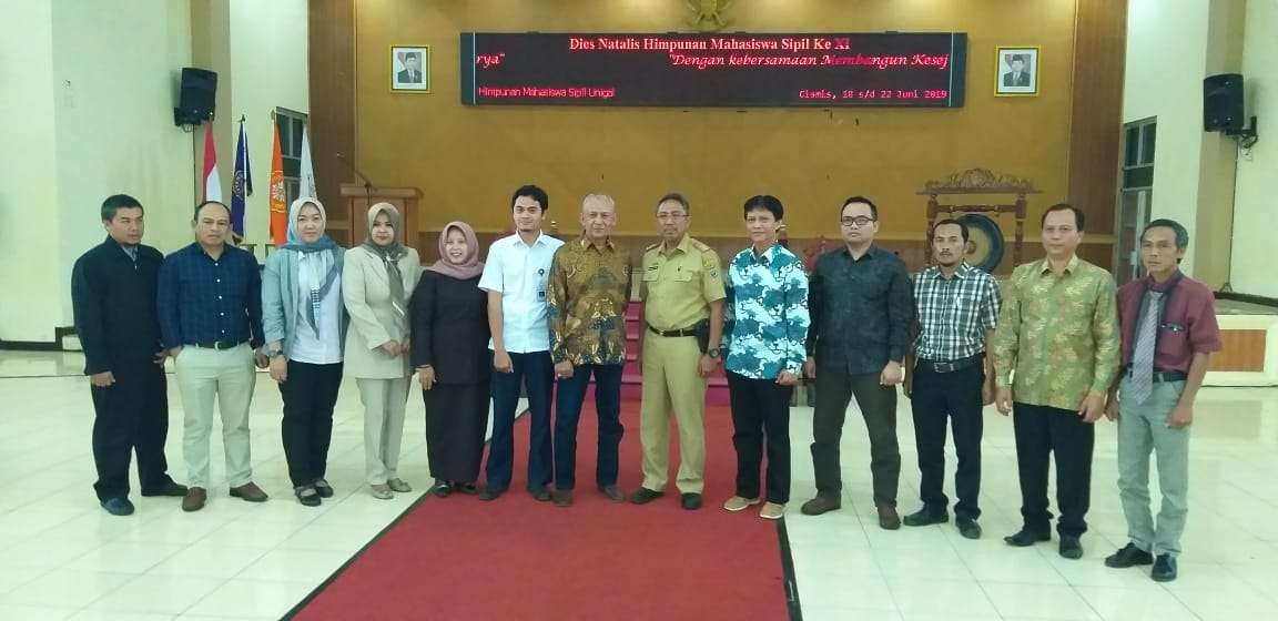 Pembukaan kegiatan Dies Natalis XI Himpunan Mahasiswa Prodi Teknik Sipil tgl 18 Juni 2019