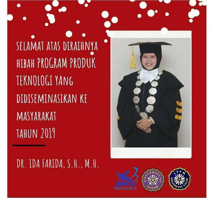 Selamat atas diraihnya hibah program produk teknologi yang didiseminasikan ke masyarakat tahun 2019