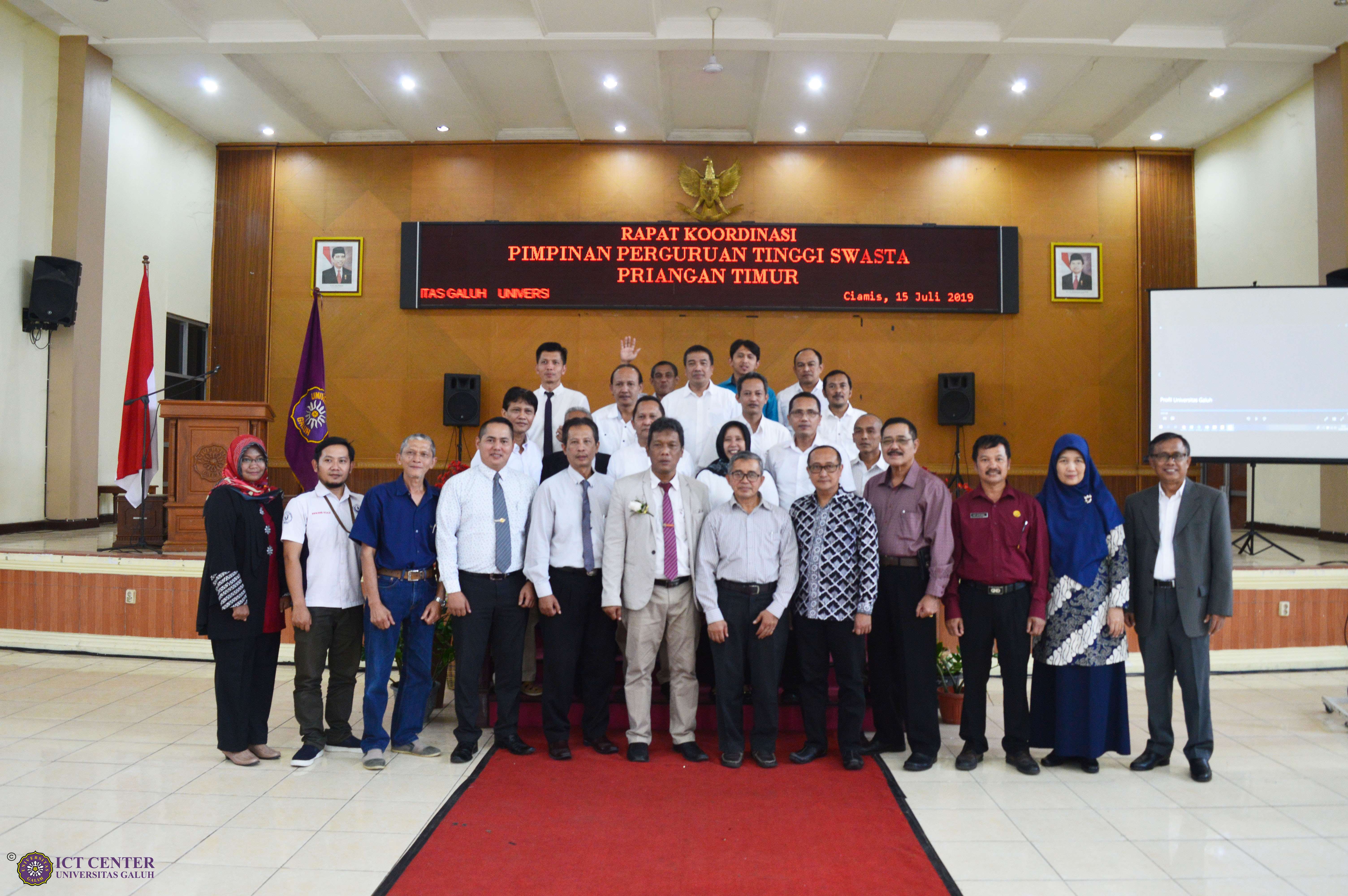 Pelaksanaan nota kesepahaman (MoU) antara Universitas Galuh dengan perguruan tinggi di wilayah Priangan Timur, Ciamis 15 Juli 2019