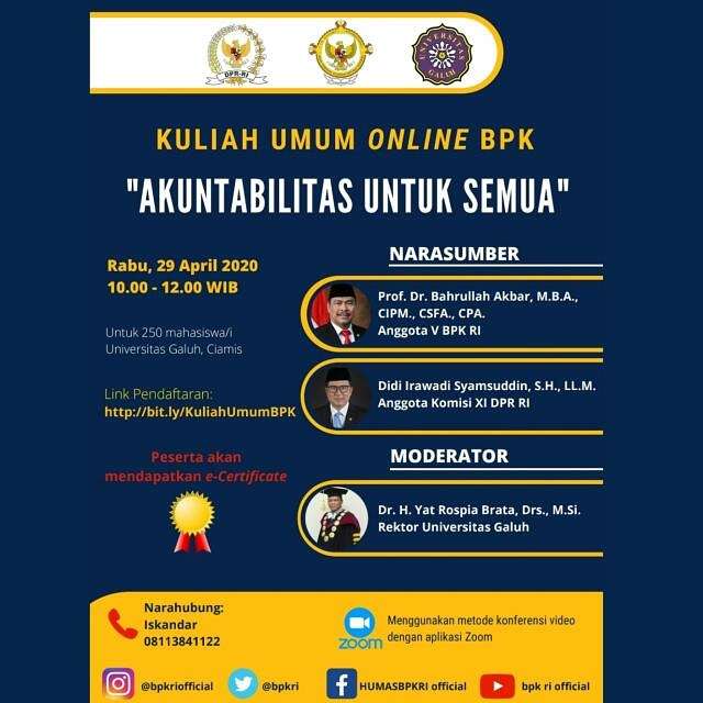Kuliah Umum Online  BPK 