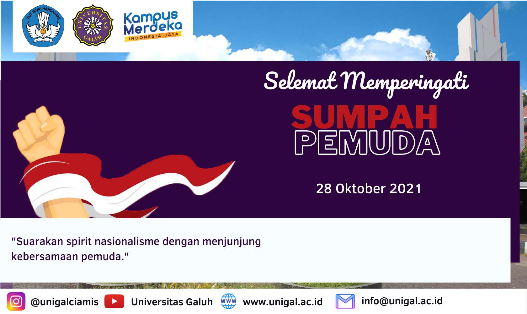 Selamat Memperingati Hari Sumpah Pemuda 28 Oktober 2021