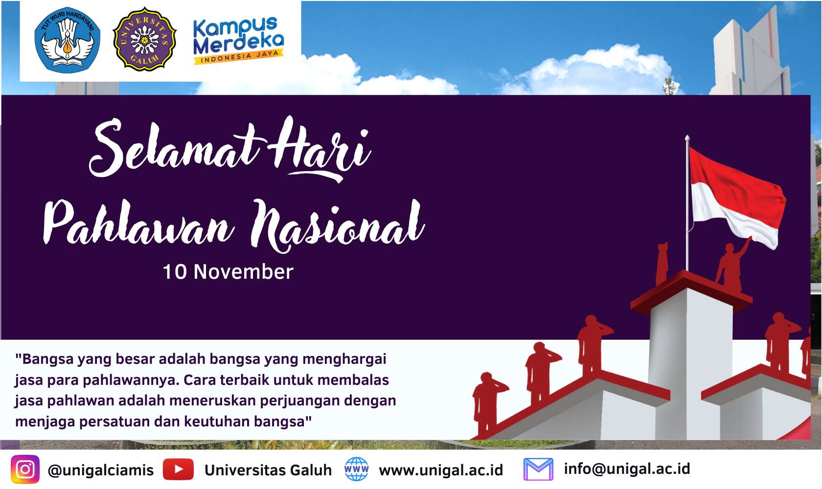 Selamat Hari Pahlawan Nasional 10 November 2021