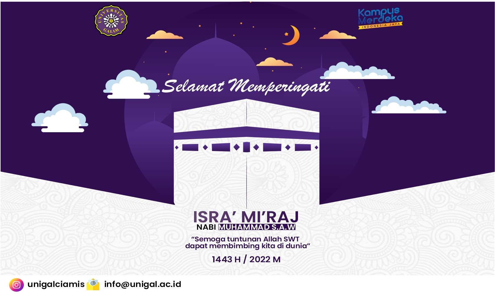 Selamat Memperingati Isra Miraj 27 Rajab 1443 H
