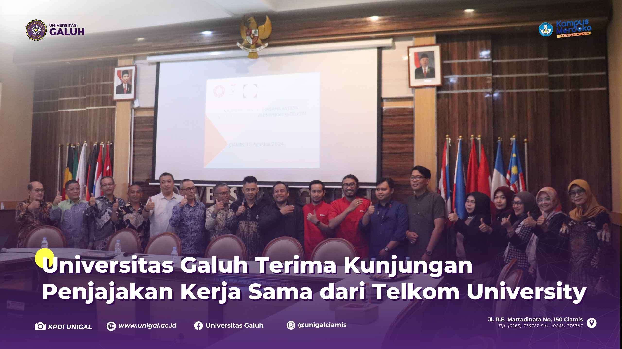 Universitas Galuh Terima Kunjungan Penjajakan Kerja Sama dari Telkom University: Menuju Dampak dan Keberkahan bagi Masyarakat